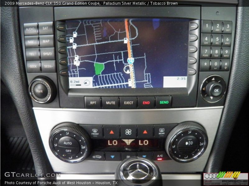 Palladium Silver Metallic / Tobacco Brown 2009 Mercedes-Benz CLK 350 Grand Edition Coupe