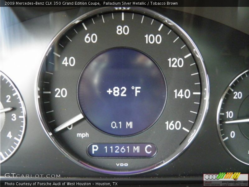 Palladium Silver Metallic / Tobacco Brown 2009 Mercedes-Benz CLK 350 Grand Edition Coupe