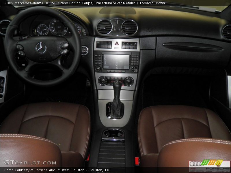 Palladium Silver Metallic / Tobacco Brown 2009 Mercedes-Benz CLK 350 Grand Edition Coupe