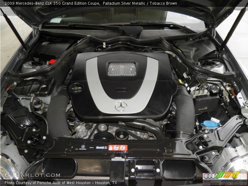 Palladium Silver Metallic / Tobacco Brown 2009 Mercedes-Benz CLK 350 Grand Edition Coupe