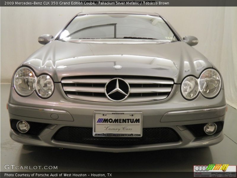 Palladium Silver Metallic / Tobacco Brown 2009 Mercedes-Benz CLK 350 Grand Edition Coupe