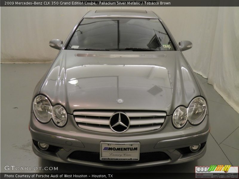 Palladium Silver Metallic / Tobacco Brown 2009 Mercedes-Benz CLK 350 Grand Edition Coupe