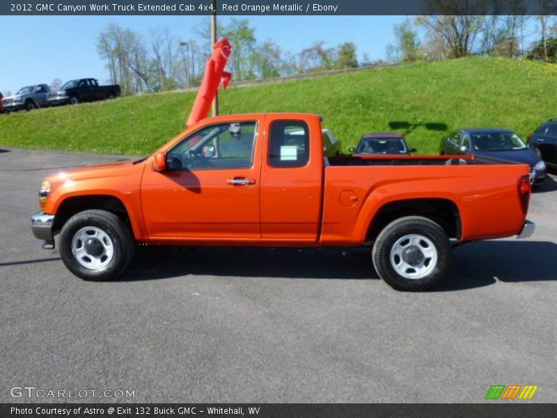  2012 Canyon Work Truck Extended Cab 4x4 Red Orange Metallic