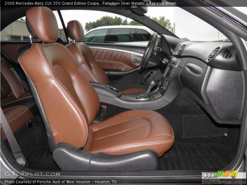 Palladium Silver Metallic / Tobacco Brown 2009 Mercedes-Benz CLK 350 Grand Edition Coupe