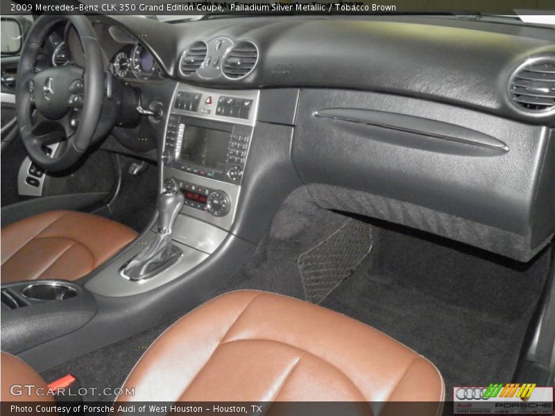Palladium Silver Metallic / Tobacco Brown 2009 Mercedes-Benz CLK 350 Grand Edition Coupe