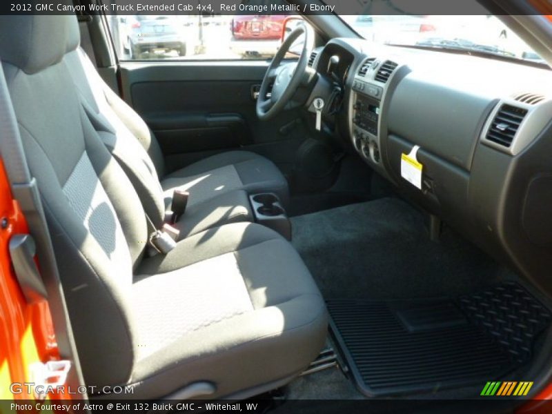 Red Orange Metallic / Ebony 2012 GMC Canyon Work Truck Extended Cab 4x4