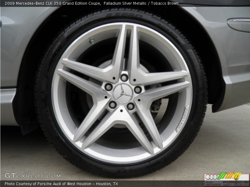 Palladium Silver Metallic / Tobacco Brown 2009 Mercedes-Benz CLK 350 Grand Edition Coupe