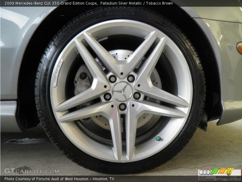 Palladium Silver Metallic / Tobacco Brown 2009 Mercedes-Benz CLK 350 Grand Edition Coupe