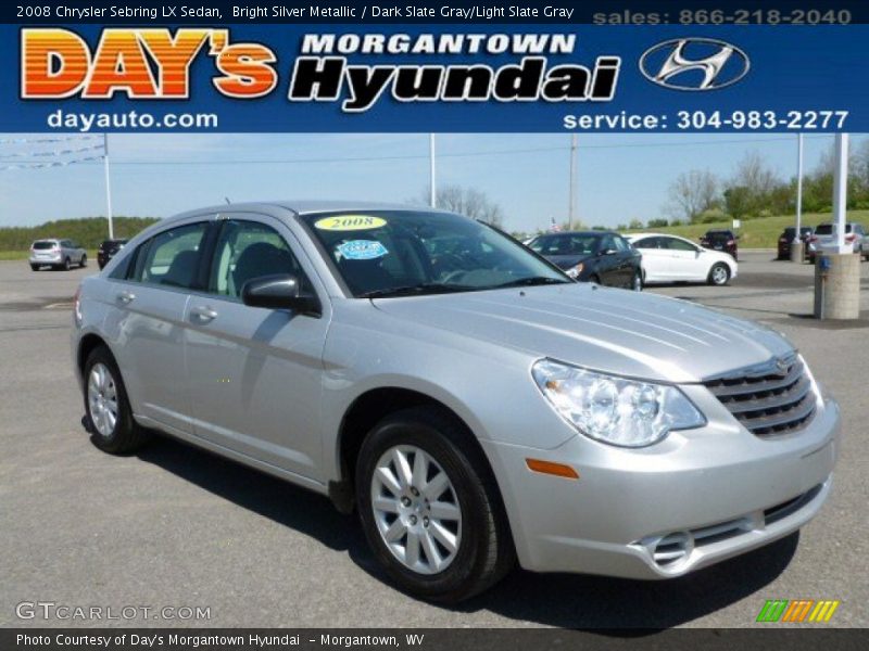 Bright Silver Metallic / Dark Slate Gray/Light Slate Gray 2008 Chrysler Sebring LX Sedan
