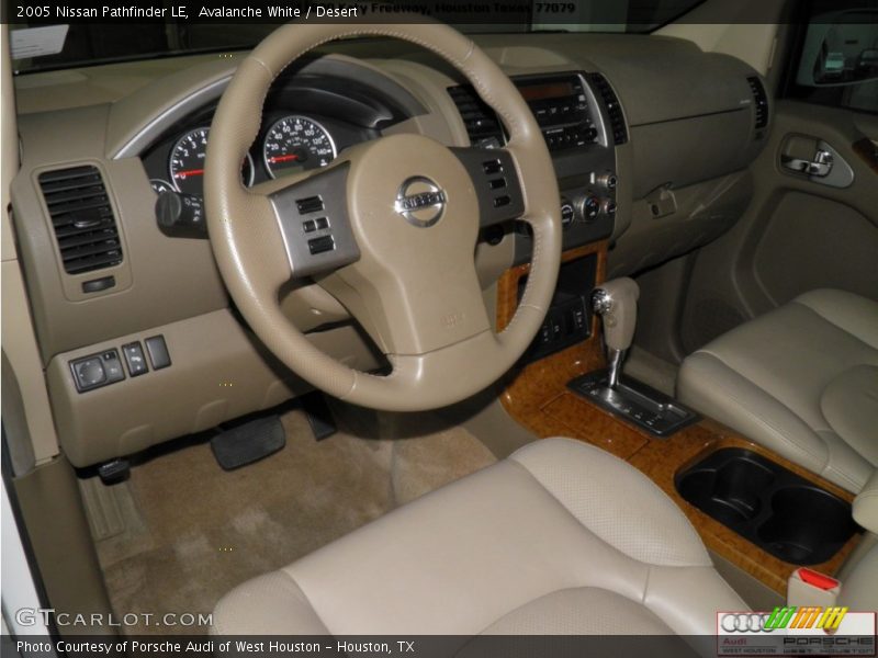 Avalanche White / Desert 2005 Nissan Pathfinder LE