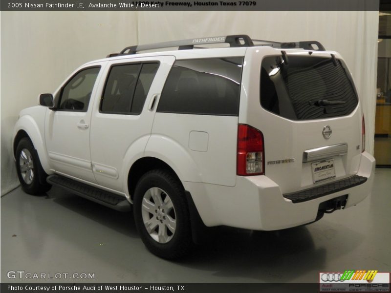 Avalanche White / Desert 2005 Nissan Pathfinder LE