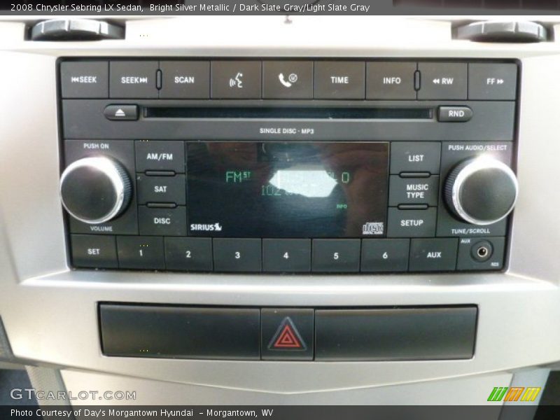 Bright Silver Metallic / Dark Slate Gray/Light Slate Gray 2008 Chrysler Sebring LX Sedan