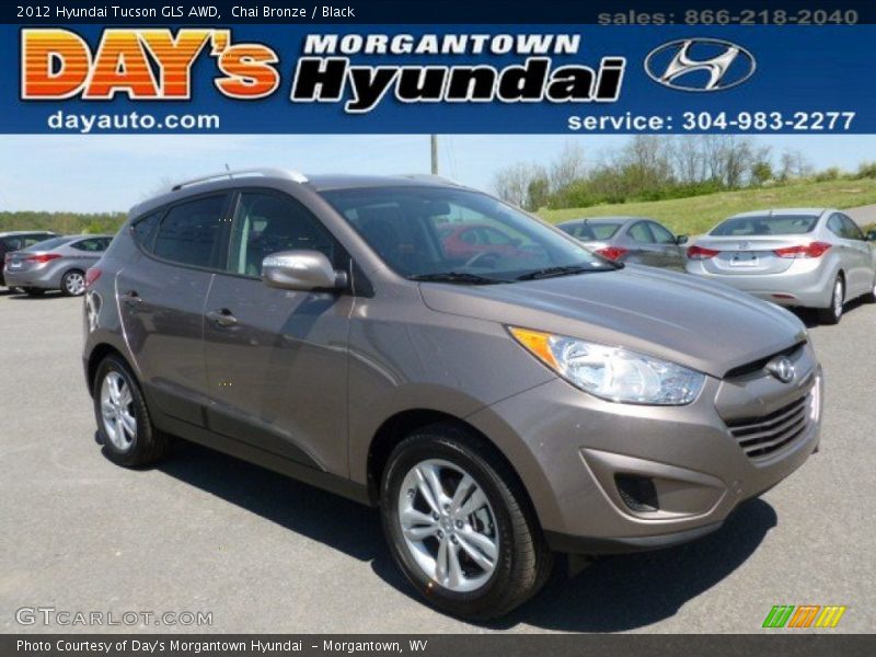 Chai Bronze / Black 2012 Hyundai Tucson GLS AWD