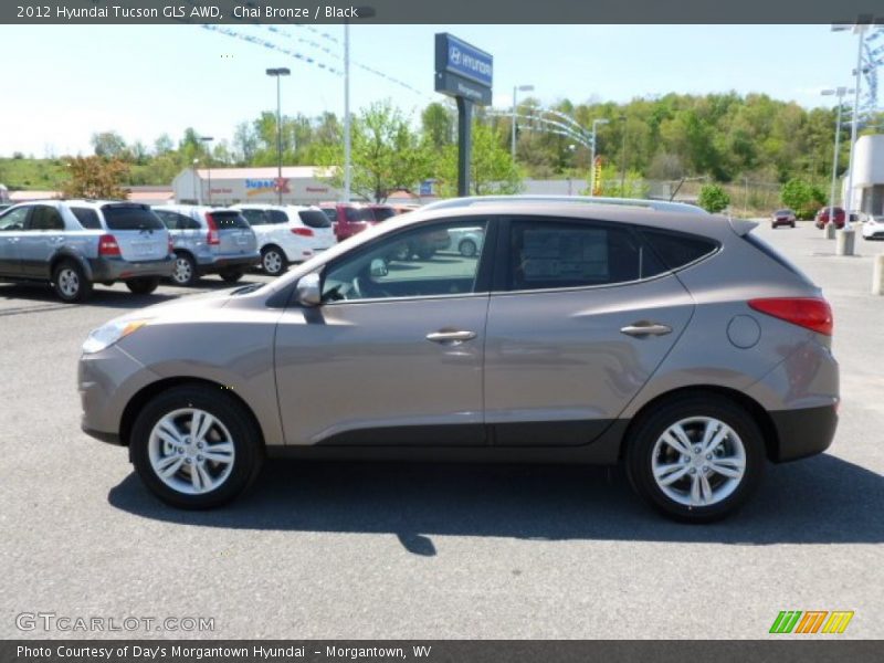 Chai Bronze / Black 2012 Hyundai Tucson GLS AWD