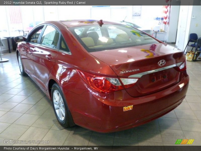 Sparkling Ruby Red / Camel 2012 Hyundai Sonata GLS