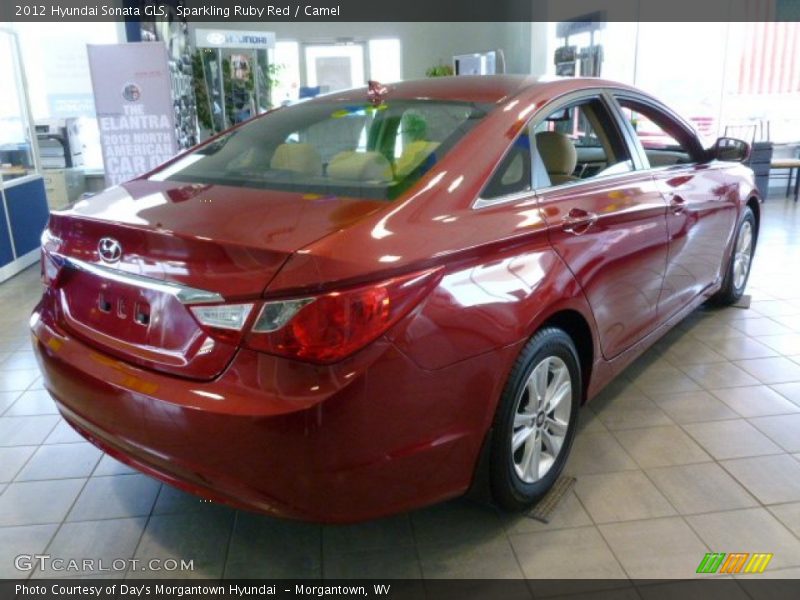 Sparkling Ruby Red / Camel 2012 Hyundai Sonata GLS