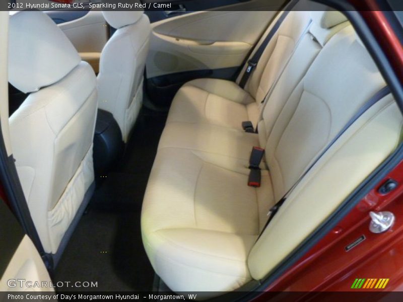 Sparkling Ruby Red / Camel 2012 Hyundai Sonata GLS