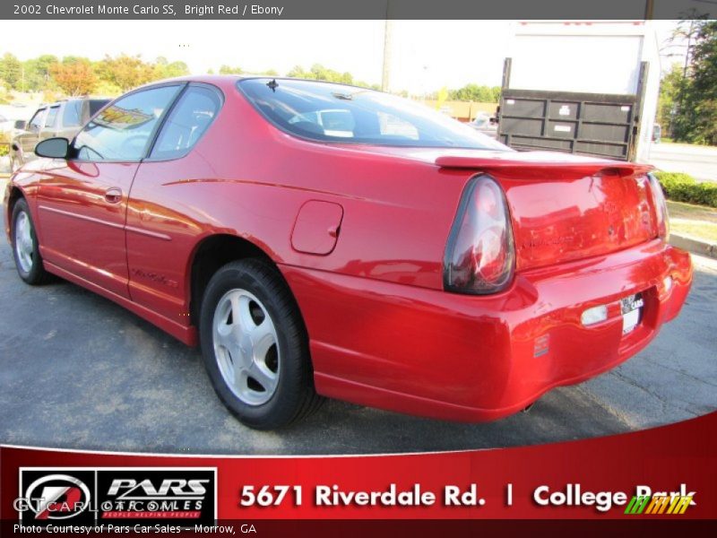 Bright Red / Ebony 2002 Chevrolet Monte Carlo SS