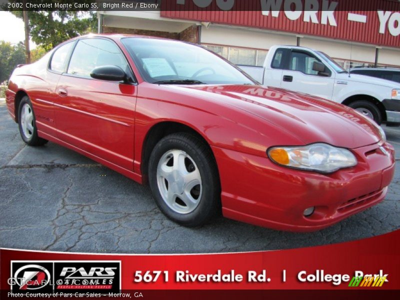 Bright Red / Ebony 2002 Chevrolet Monte Carlo SS