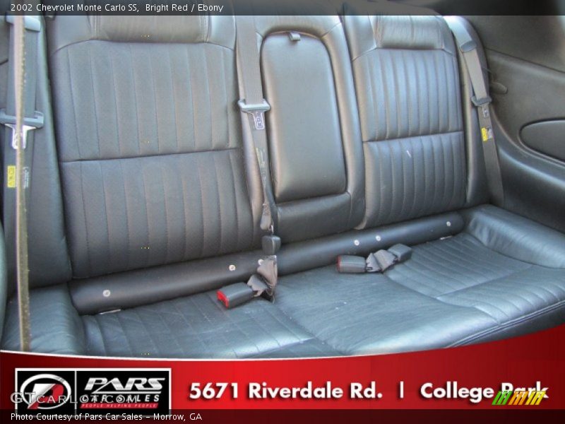 Bright Red / Ebony 2002 Chevrolet Monte Carlo SS