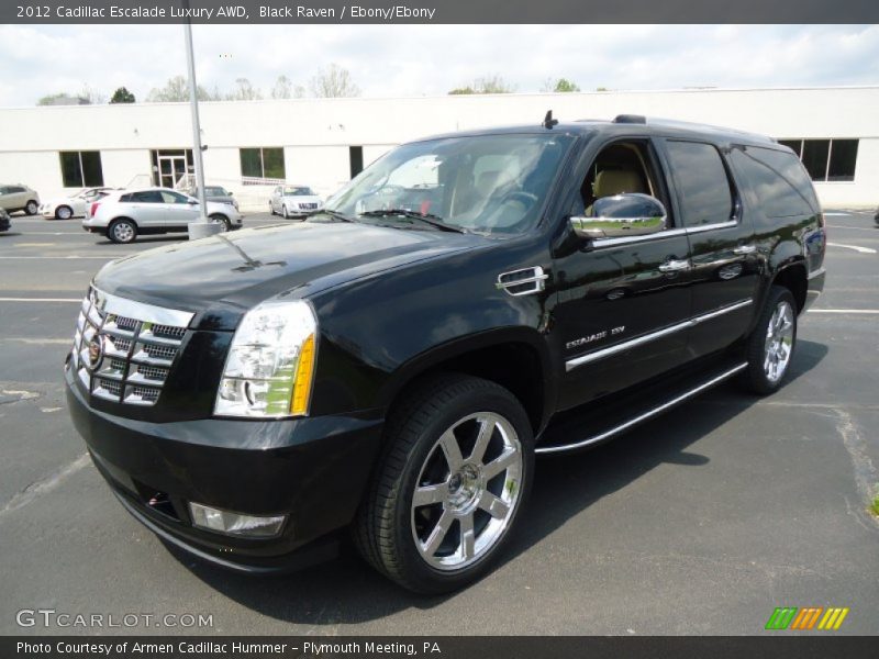 Black Raven / Ebony/Ebony 2012 Cadillac Escalade Luxury AWD