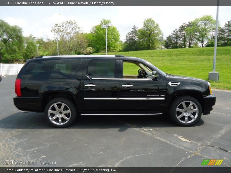 Black Raven / Ebony/Ebony 2012 Cadillac Escalade Luxury AWD