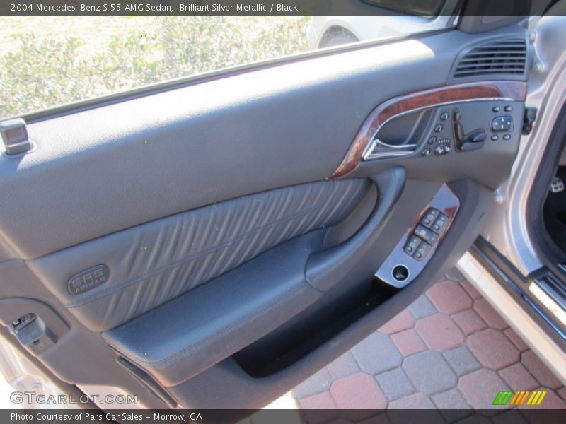 Brilliant Silver Metallic / Black 2004 Mercedes-Benz S 55 AMG Sedan