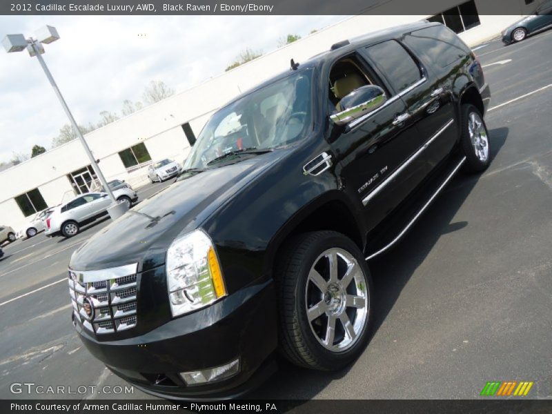Black Raven / Ebony/Ebony 2012 Cadillac Escalade Luxury AWD