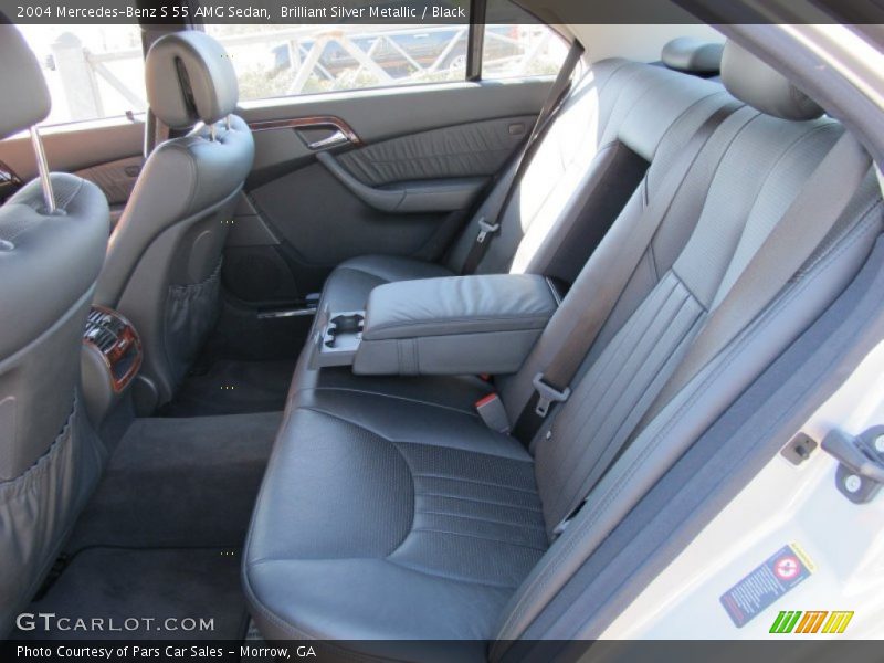 Brilliant Silver Metallic / Black 2004 Mercedes-Benz S 55 AMG Sedan