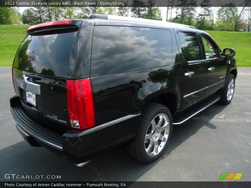 Black Raven / Ebony/Ebony 2012 Cadillac Escalade Luxury AWD