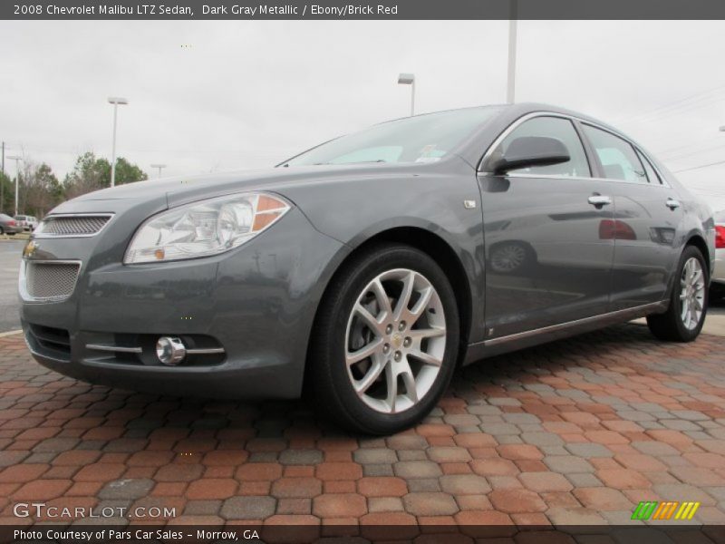 Dark Gray Metallic / Ebony/Brick Red 2008 Chevrolet Malibu LTZ Sedan
