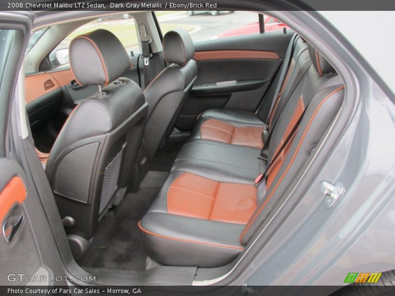 Dark Gray Metallic / Ebony/Brick Red 2008 Chevrolet Malibu LTZ Sedan