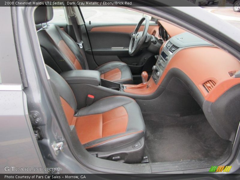 Dark Gray Metallic / Ebony/Brick Red 2008 Chevrolet Malibu LTZ Sedan