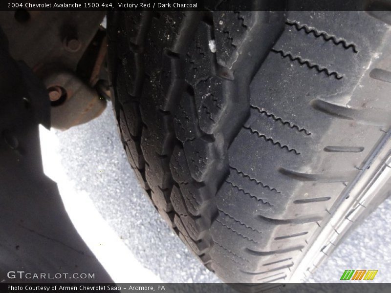 Victory Red / Dark Charcoal 2004 Chevrolet Avalanche 1500 4x4