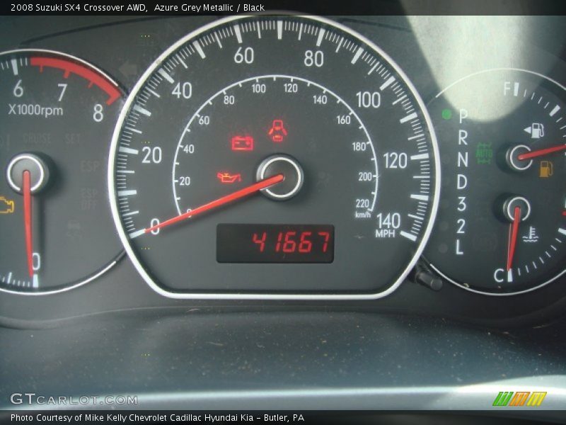 Azure Grey Metallic / Black 2008 Suzuki SX4 Crossover AWD