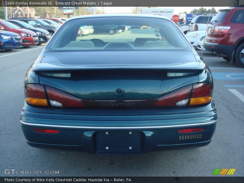 Emerald Green Metallic / Taupe 1999 Pontiac Bonneville SE