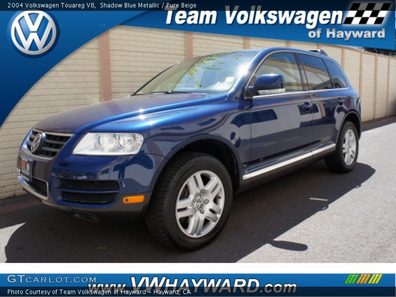 Shadow Blue Metallic / Pure Beige 2004 Volkswagen Touareg V8