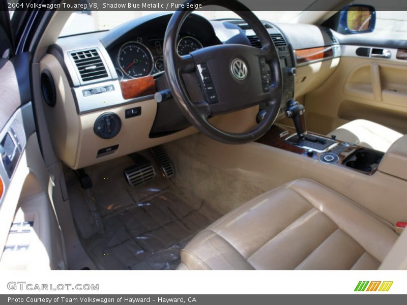 Shadow Blue Metallic / Pure Beige 2004 Volkswagen Touareg V8