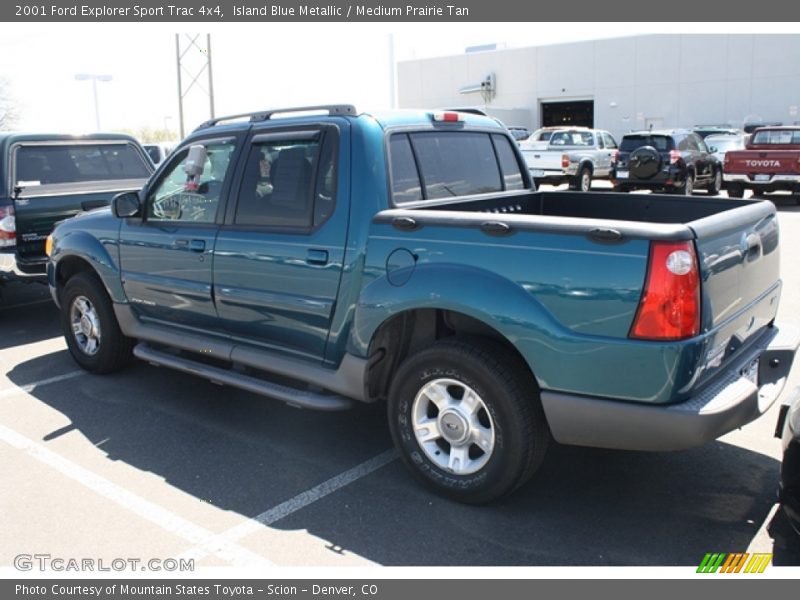 Island Blue Metallic / Medium Prairie Tan 2001 Ford Explorer Sport Trac 4x4