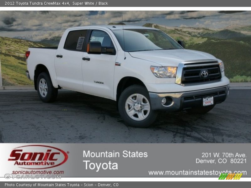 Super White / Black 2012 Toyota Tundra CrewMax 4x4