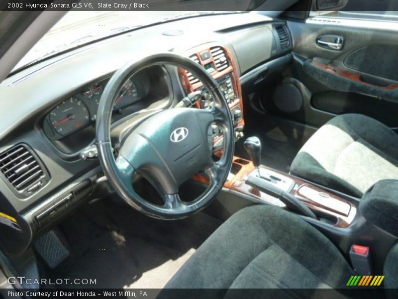 Slate Gray / Black 2002 Hyundai Sonata GLS V6