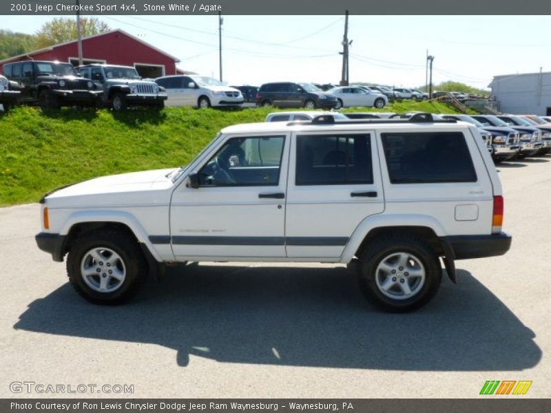 Stone White / Agate 2001 Jeep Cherokee Sport 4x4