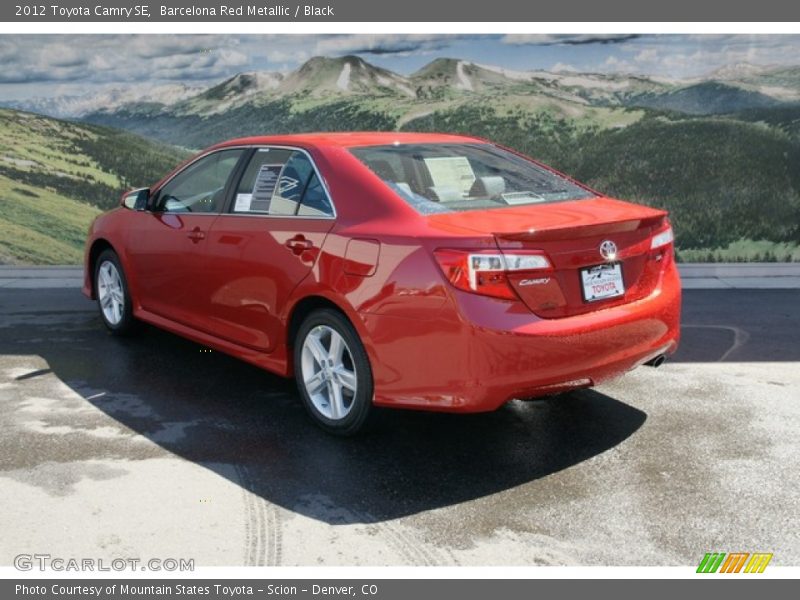 Barcelona Red Metallic / Black 2012 Toyota Camry SE