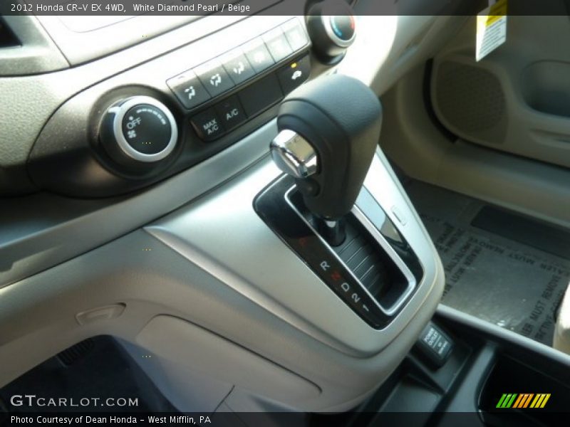 White Diamond Pearl / Beige 2012 Honda CR-V EX 4WD