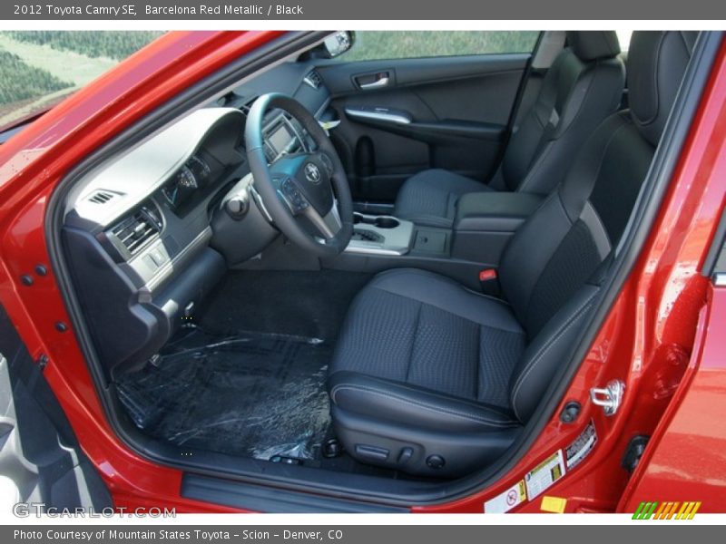 Barcelona Red Metallic / Black 2012 Toyota Camry SE