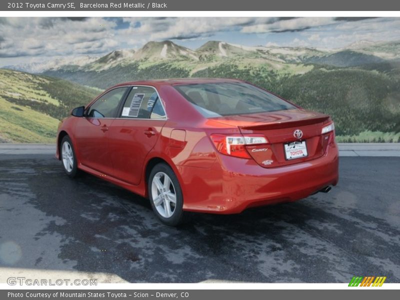 Barcelona Red Metallic / Black 2012 Toyota Camry SE