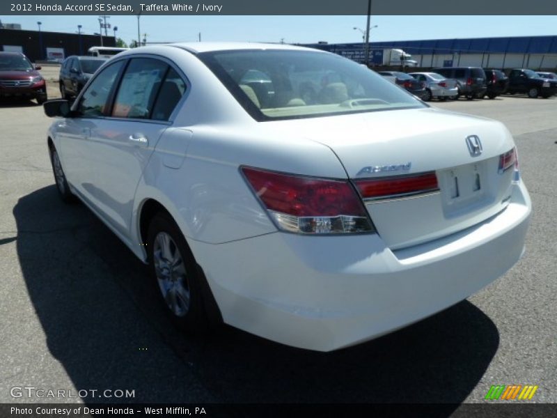 Taffeta White / Ivory 2012 Honda Accord SE Sedan