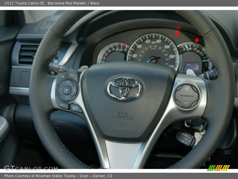 Barcelona Red Metallic / Black 2012 Toyota Camry SE