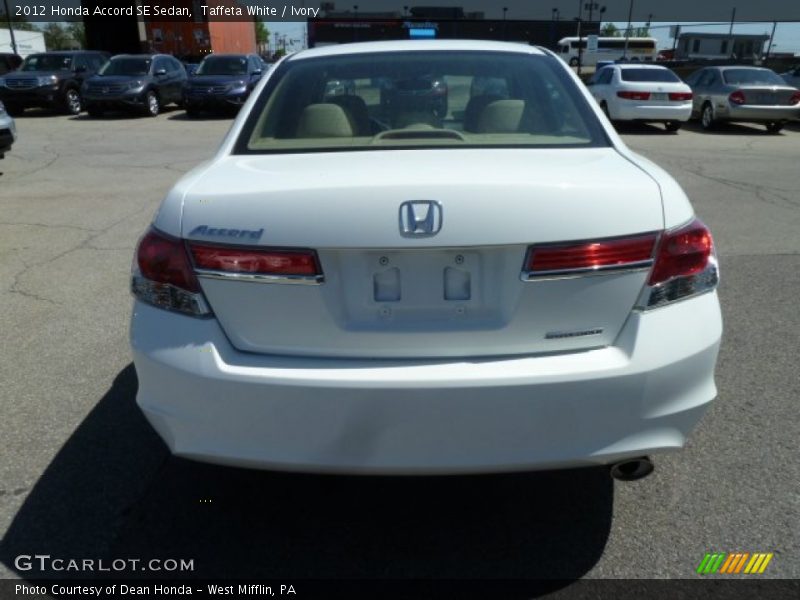 Taffeta White / Ivory 2012 Honda Accord SE Sedan