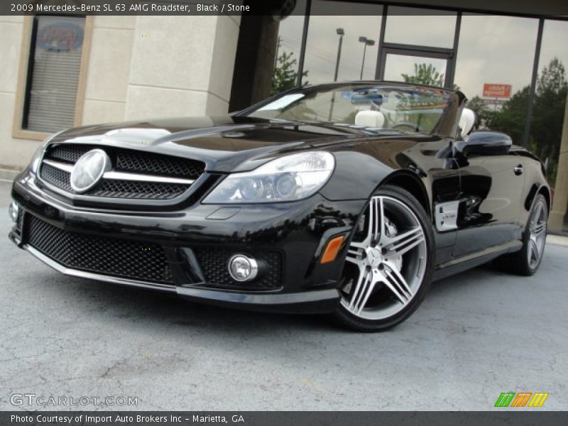 Black / Stone 2009 Mercedes-Benz SL 63 AMG Roadster